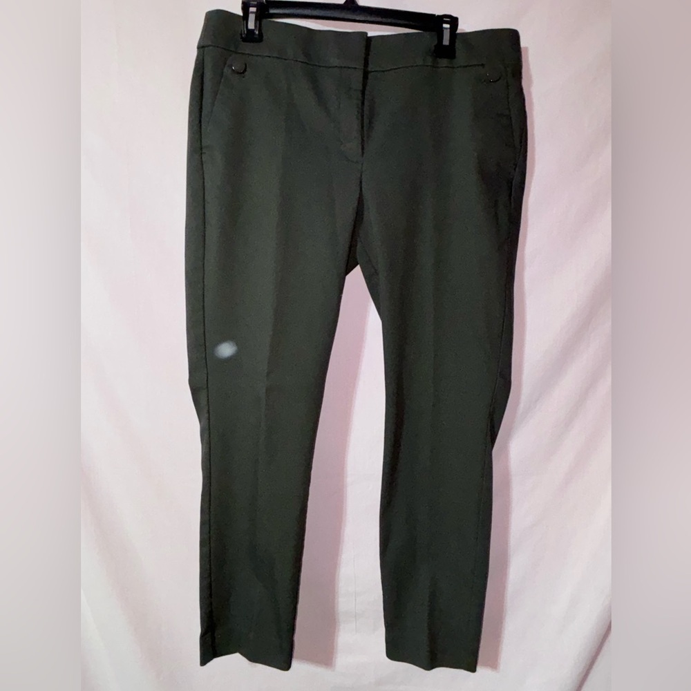 LOFT Women's Olive Green Dress Pants - Straight Trousers
